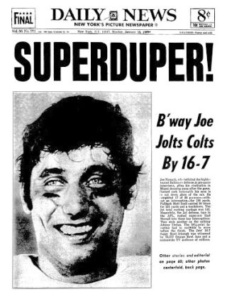 Joe Namath Daily News Super Bowl